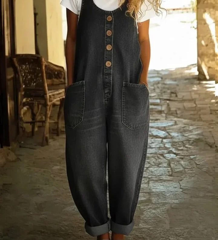 Eva™ | Džínová salopeta z vintage praného bavlněného denimu